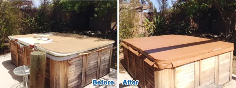 3-Piece Spa Cover in Birchwood Color OC Custom Spa Covers